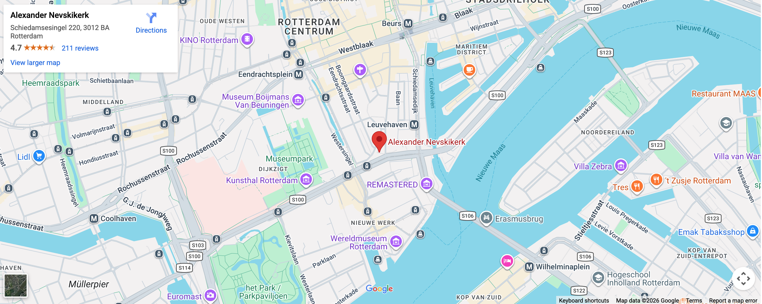 Расположение храма на карте — Google Maps